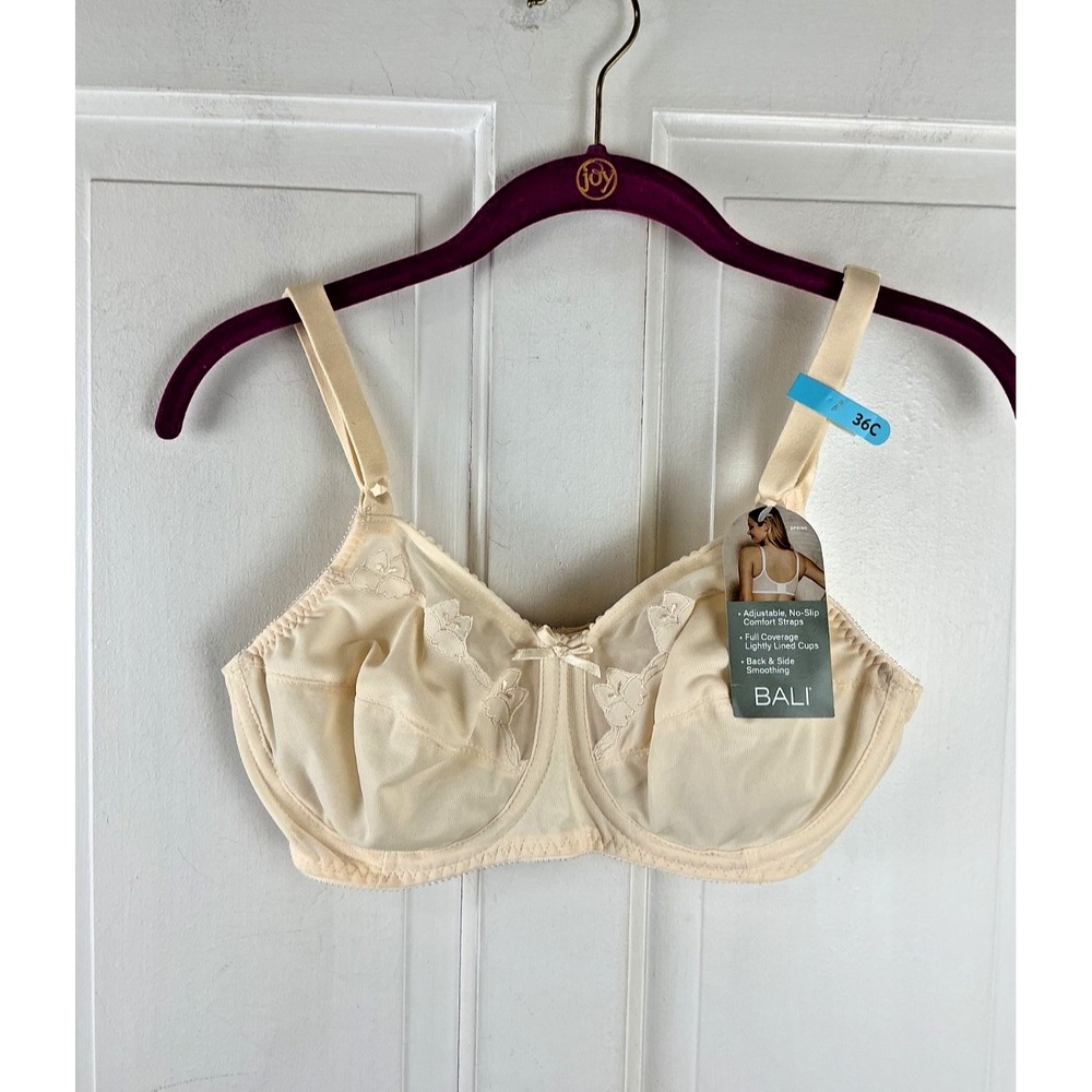 Bali Classic Support Underwire Bra Style DF0180 Ivory Size 36C NWT